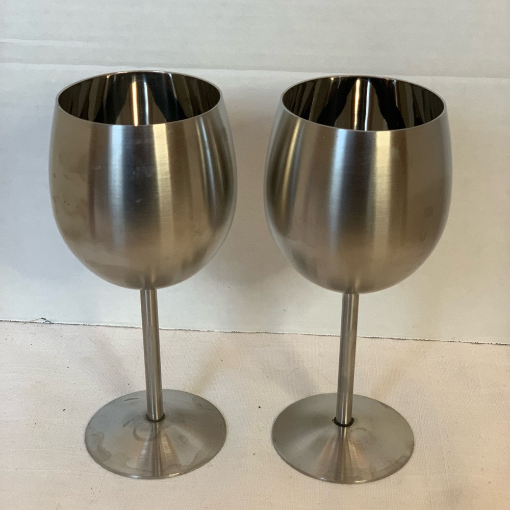 STAINLESS STEEL | Set of 2 | Wine Glasses